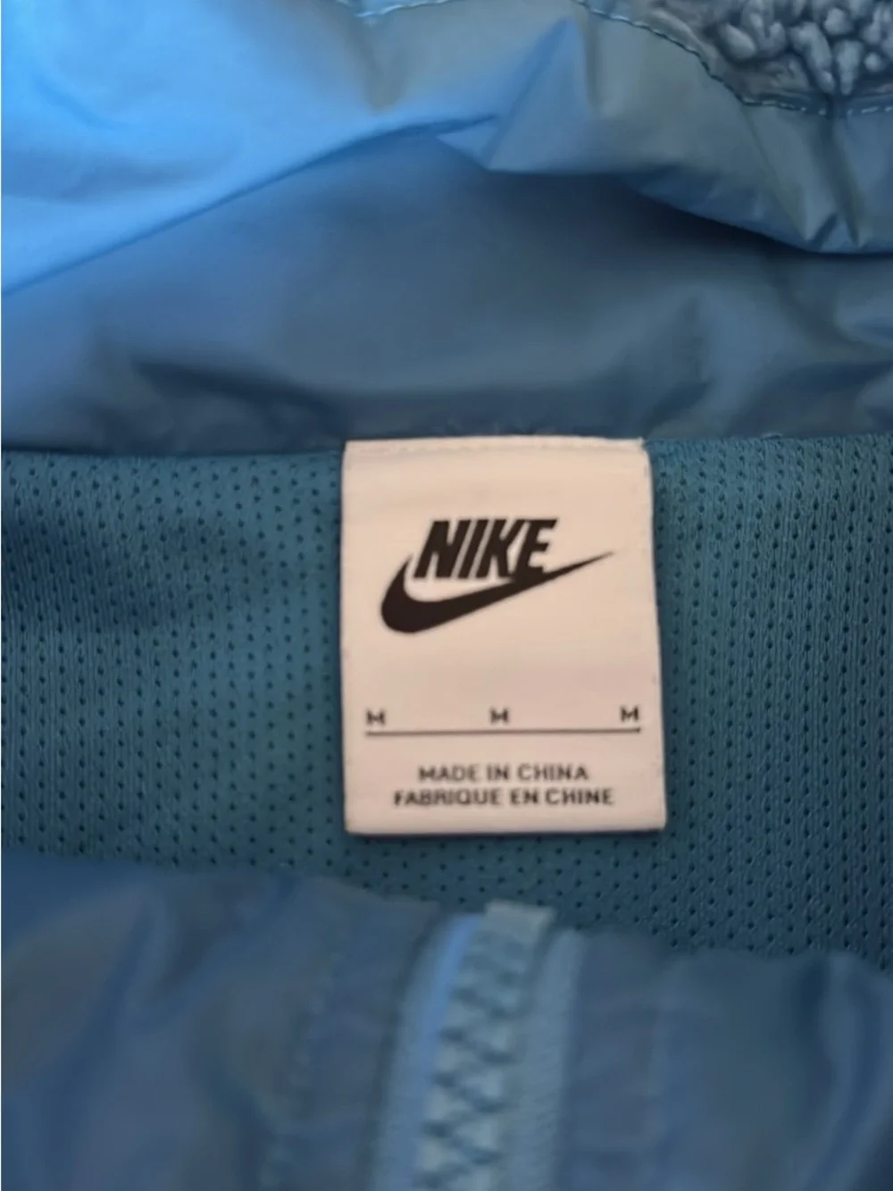 Nike Kids Blue Sherpa Quilted Sleeve Half-Zip Pullover